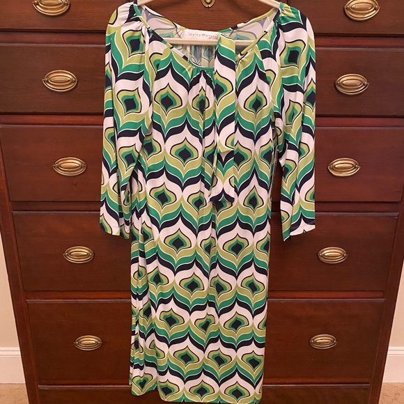 Leslie Evers scoop dress with belt. NWT - Picture 1 of 5